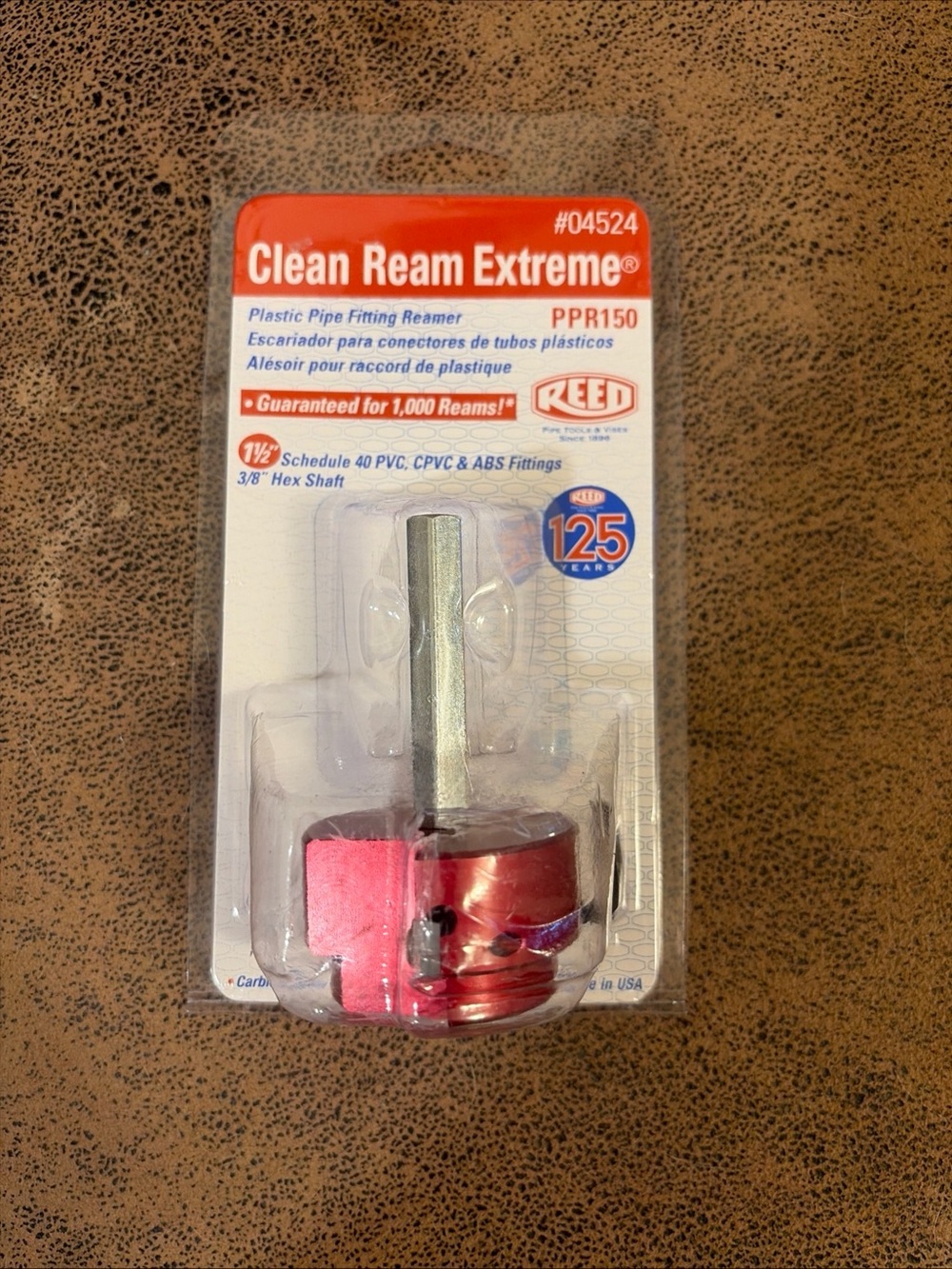 Reed Tool PPR150 Clean Ream Extreme with 3/8-Inch Hex Shaft, 1-½-Inch